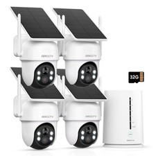 4MP Solar Battery Powered Wireless Home Security Camera System WiFi CCTV Outdoor
