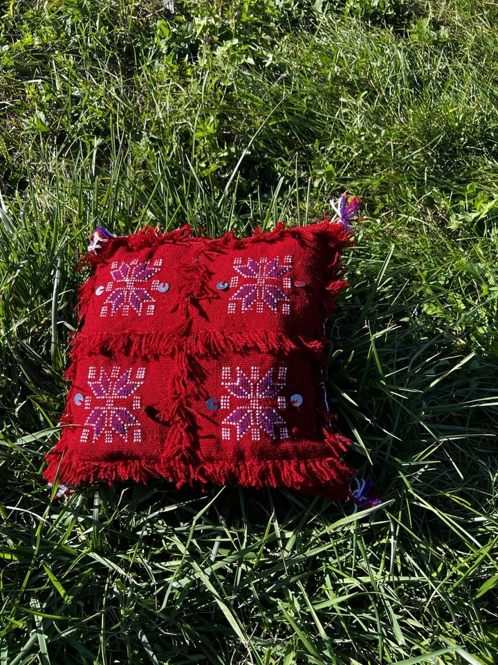 Decorative Pillow Handwoven Bohemian Throw Pillow - Image 2 of 4