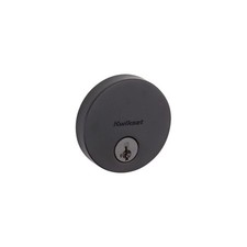 Kwikset Uptown Deadbolt Smartkey Matte Black Keyed One Side Round