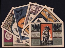 Germany Poland Striegau 1921 Notgeld Lot 6 Emergency Money Banknote Complete Set