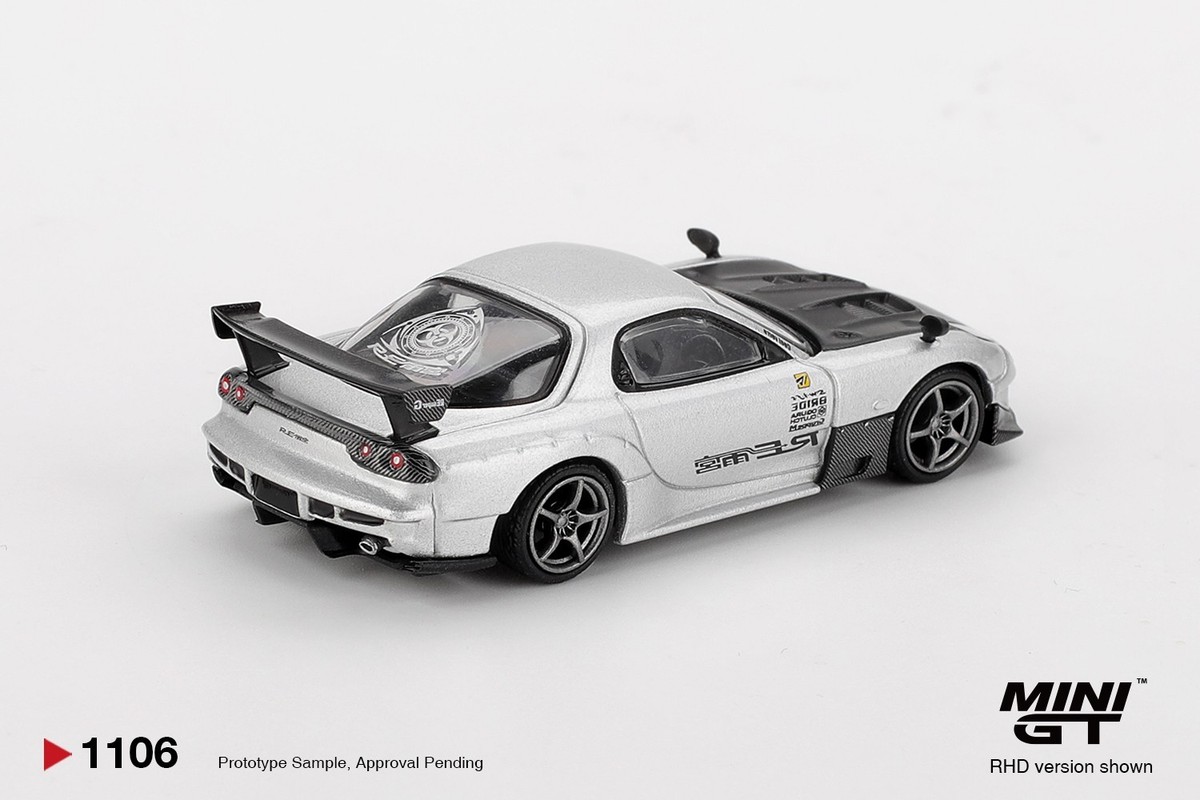 Mini GT 1:64 Mazda RX-7 RE-Amemiya Silver Metallic #1106 | eBay