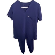 FIGS Technical Collection Navy Blue Scrub Set V-Neck Top Jogger Pants WomenXs/S