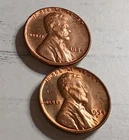 1954-P & D AU Red Lincoln Wheat Cent Lot Of 2 Coins ~ Free Shipping!