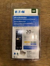Eaton BRN120A1CS BR 20A 120V 1-Pole Arc Fault/Ground Fault Circuit Breaker NEW