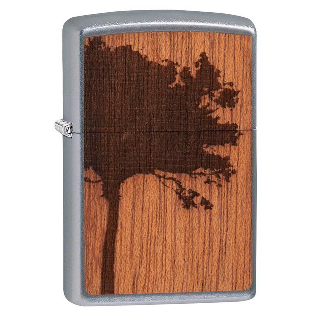 Zippo Gift Set Street Chrome Finish Windproof Lighter and Bottle