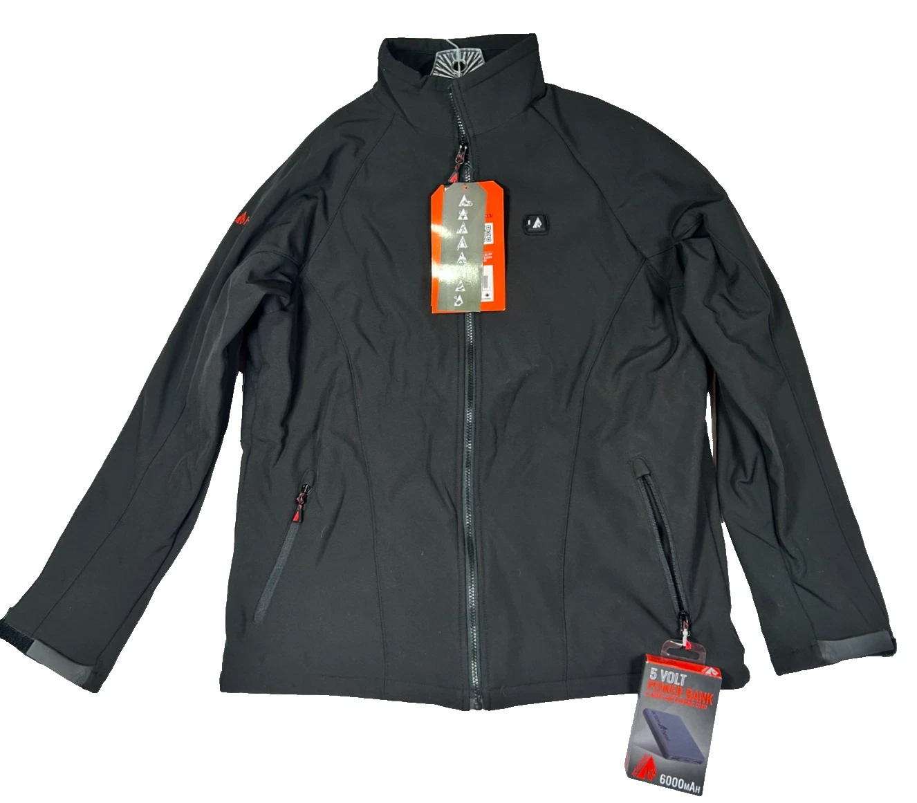 ActionHeat Heated Softshell Jacket Mens XL Black USB Battery Powered Coat