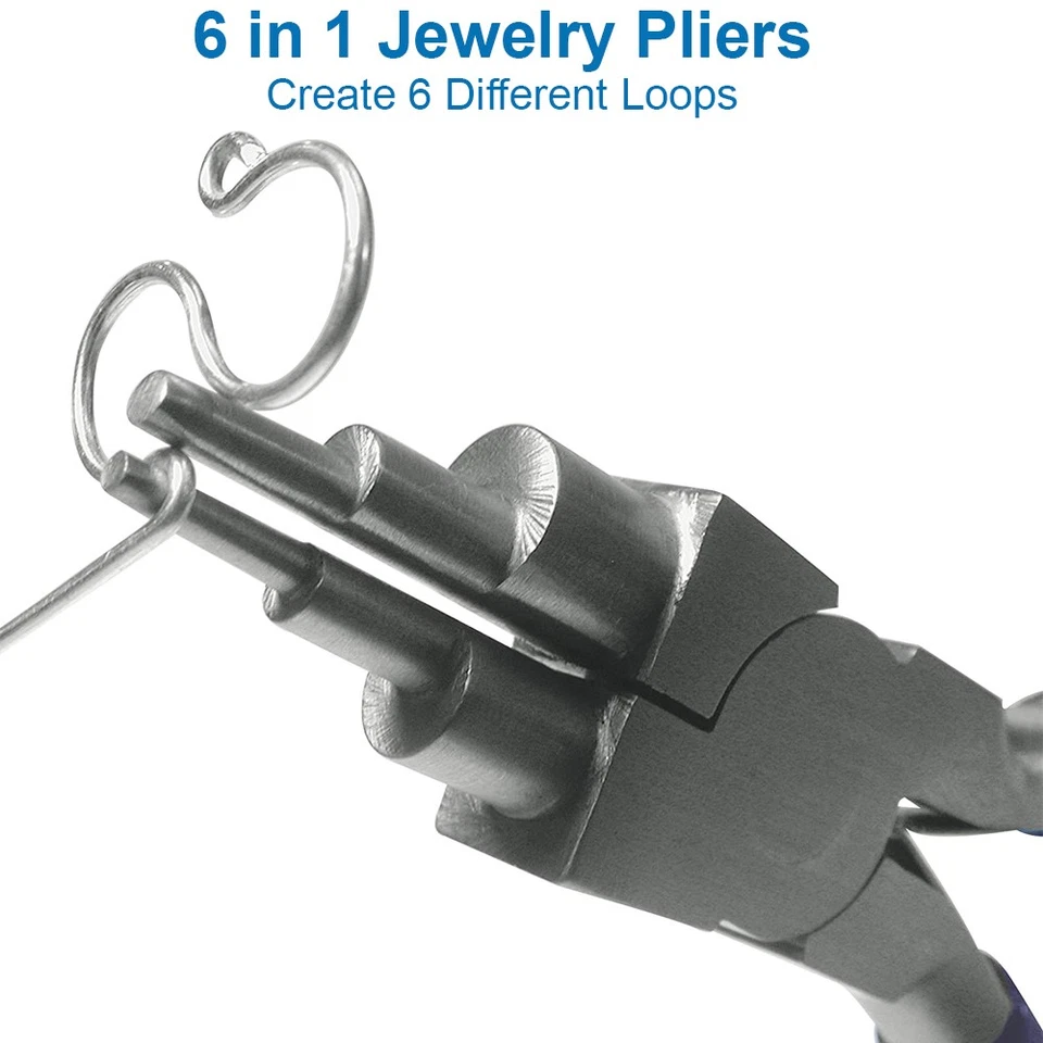 珠宝制作钢丝弯曲钳2-9毫米6尺寸环跳环 — 第 3/4 张图片