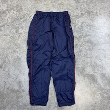 Vintage Nike Track Pants Mens Large Navy Blue Zip Hems Y2k Windbreaker 90s