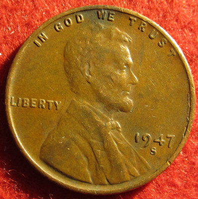 1947 S Lincoln Wheat Cent/Penny - XF Extremely Fine - Actual Coin B3222