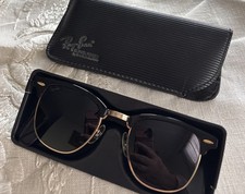Vintage Men’s Ray Ban Sunglasses Club Master Black W/ Case Pristine