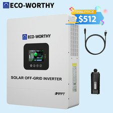 Eco-worthy 5kw 48v Solar Inverter Split Phase 100a Battery Charger Ul1741