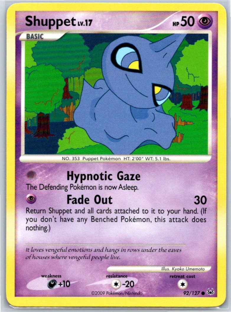 Shuppet Platinum 92/127 LP-NM Pokémon Card