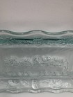 Vintage Tiara by Indiana Glass Last Supper Tray Small Mini Light Blue 5 1/2" L — photo 4