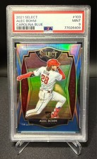 2021 Panini Select Baseball - Alec Bohm - Carolina Blue Refractor - PSA 9 - #103