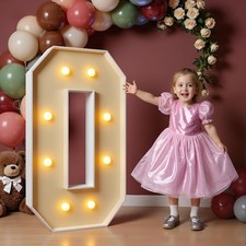 3FT Block Marquee Letters Light Up O for Birthday Party Backdrop Decor
