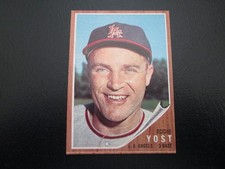 EDDIE YOST 1962 TOPPS BASEBALL CARD PORTRAIT VARIATION # 176 NMMT
