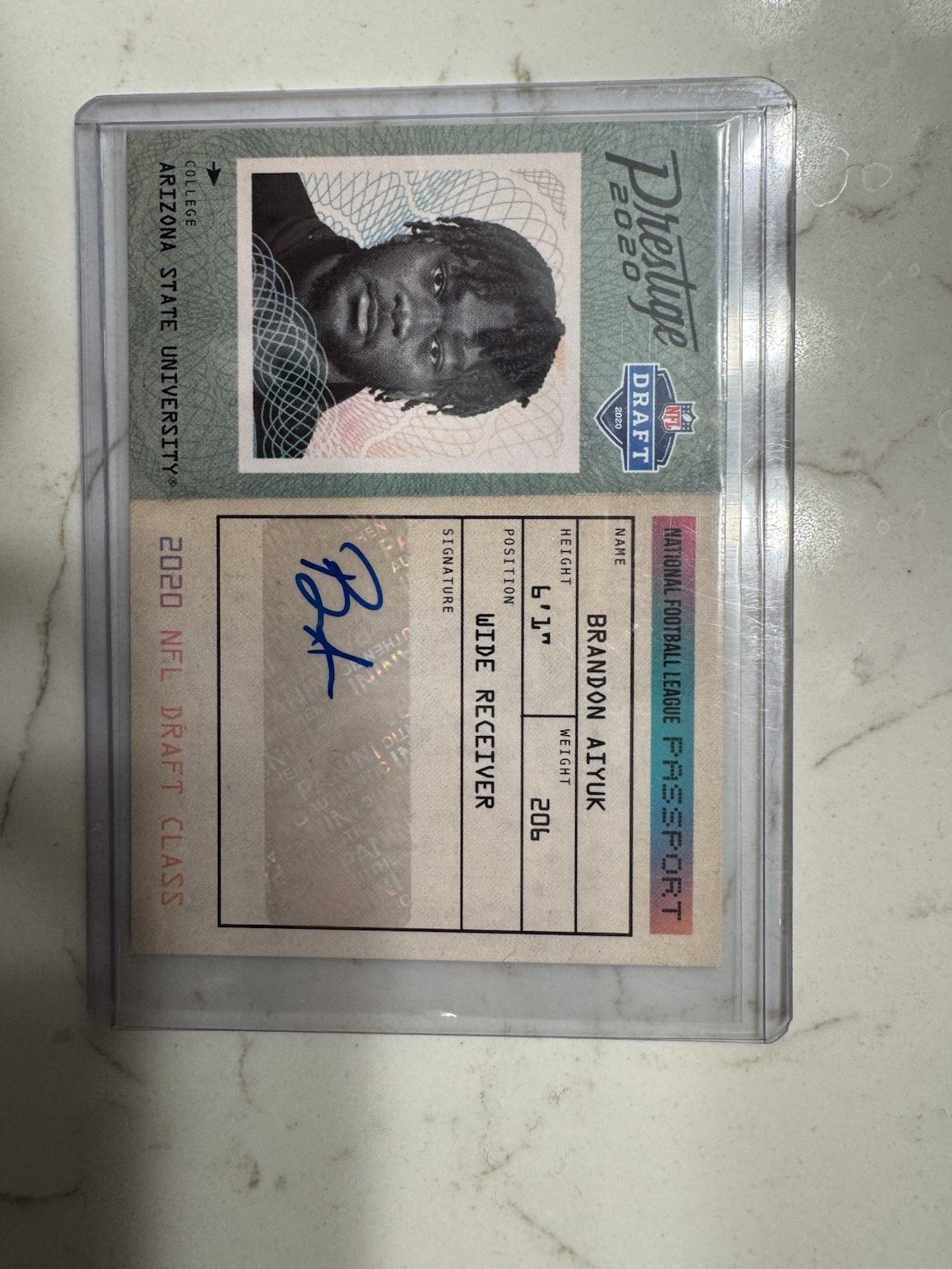 Brandon Aiyuk Panini Prestige NFL Passport Signatures #PABA Base