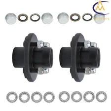 2 Pack Southwest Wheel Trailer Wheel Hub Kit 4 on 4" For 2000 lbs Trailer Axle