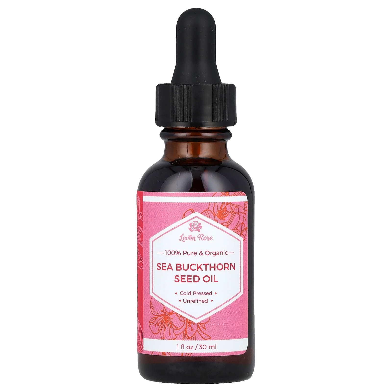 100 Чистое органическое масло семян облепихи Leven Rose 1 жидкая унция 30 мл Не тестировалось на 2890₽