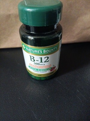 Nature'S Bounty Vitamin B12, 500Mcg, 100 Quick Dissolve Tablets