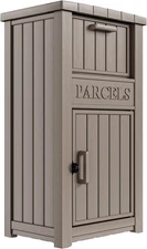 Package Delivery Box with Lockable Secure Storage, Waterproof - Grey