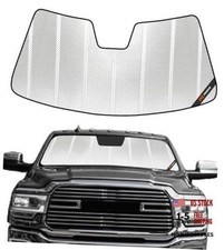 Windshield Sunshade for Ram 2019-2024 10" Sensor Shiny Silver