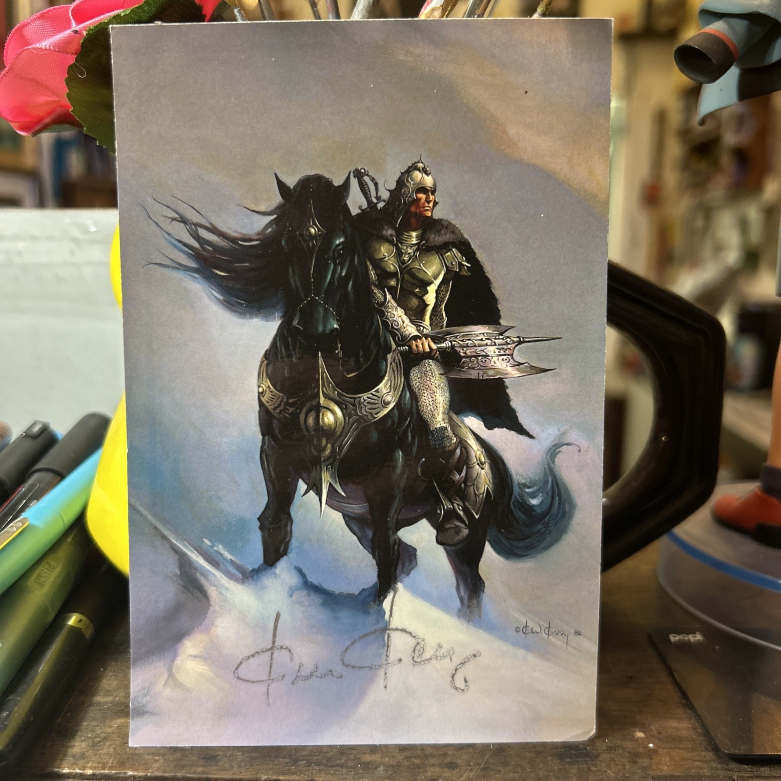 Ken Kelly Signed Fantasy Art 4 X 6 Promo Flyer COA