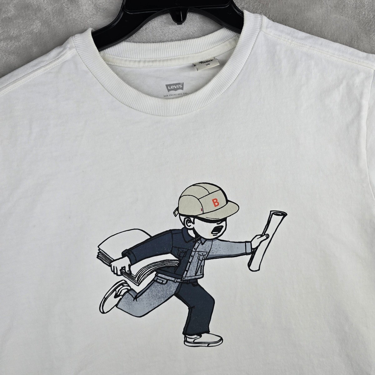 Levi's x Paperboy Paris x Beams T-Shirt White Mens Large Heavy