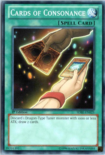 Cards of Consonance [1st Edition] SDBE-EN025 YuGiOh Structure Deck: Saga of Blue-Eyes White Dragon card
