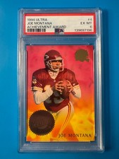1994 ULTRA ACHIEVEMENT AWARD #4 JOE MONTANA CHIEFS HOF PSA 6