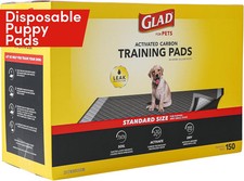 150 Count Charcoal Disposable Dog Pee Pads Super Absorbent Leak Resistant