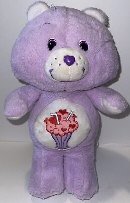 2018 Share Care Bear Plush Stuffed Animal Purple Milkshake (P-5