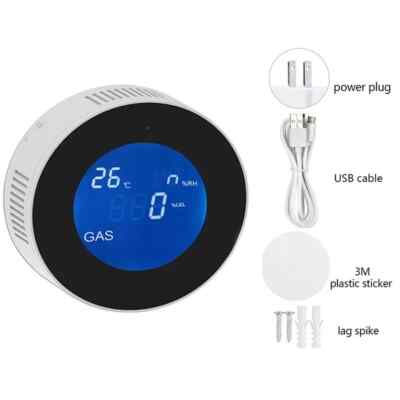 Tuya Smart Oniissy - Sensore Gas Naturale WiFi Con Display LCD