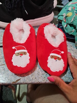SANTA SLIPPERS Carter's Measured SOFT Kids Toddlers Christmas