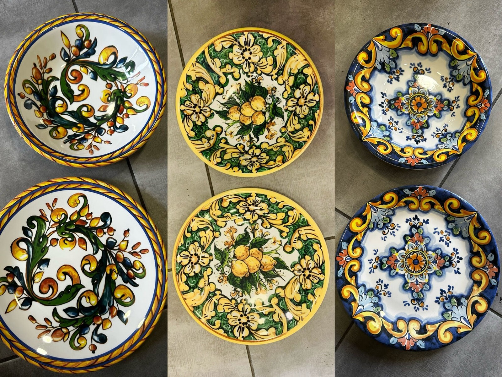 "Set Piatti in Ceramica 12 Pezzi: 6 Piani e 6 Fondi per Tavole Affascinanti"