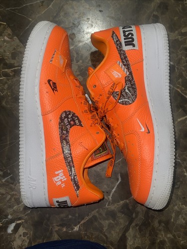 Nike Air Force 1 Low Just Do It Orange 2018 AR7719-800 US size 9 Good Condition - Picture 14 of 14