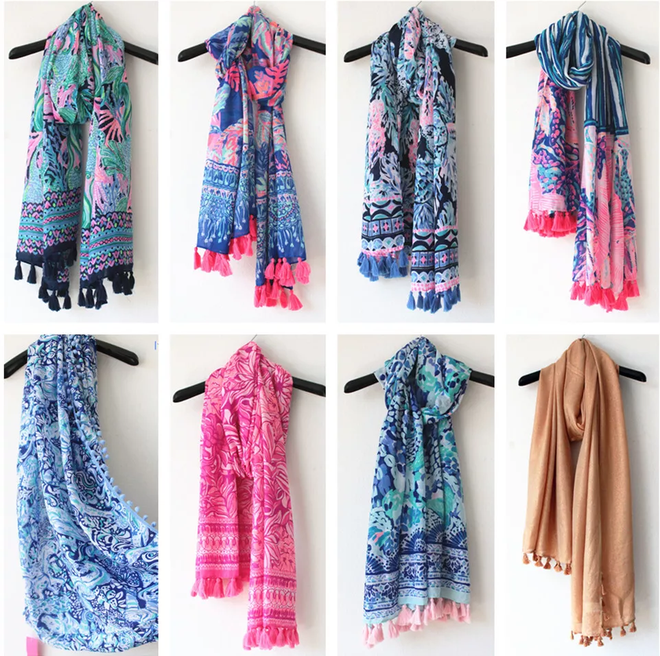 New Lilly Pulitzer Resort Scarf Beach Coverup Multiple Prints