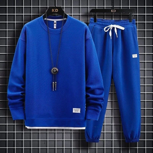 Conjunto de sudadera deportiva informal pantalón suéter para hombre 2 piezas terciopelo chándal - Imagen 20 de 29
