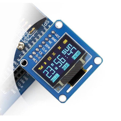 Raspberry Pi 4 0.96 inch OLED screen OLED display module 12864 blue and yellow