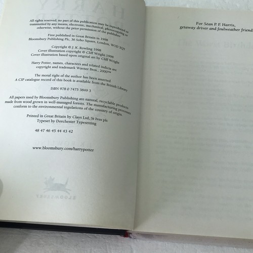 Harry Potter and the Chamber Of Secrets Hardcover 1st Edition 41st Print UK 90s - Picture 4 of 13
