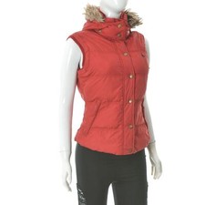 Veste matelassée à capuche en fourrure Jack Wills pour femmes gilet sans manc...