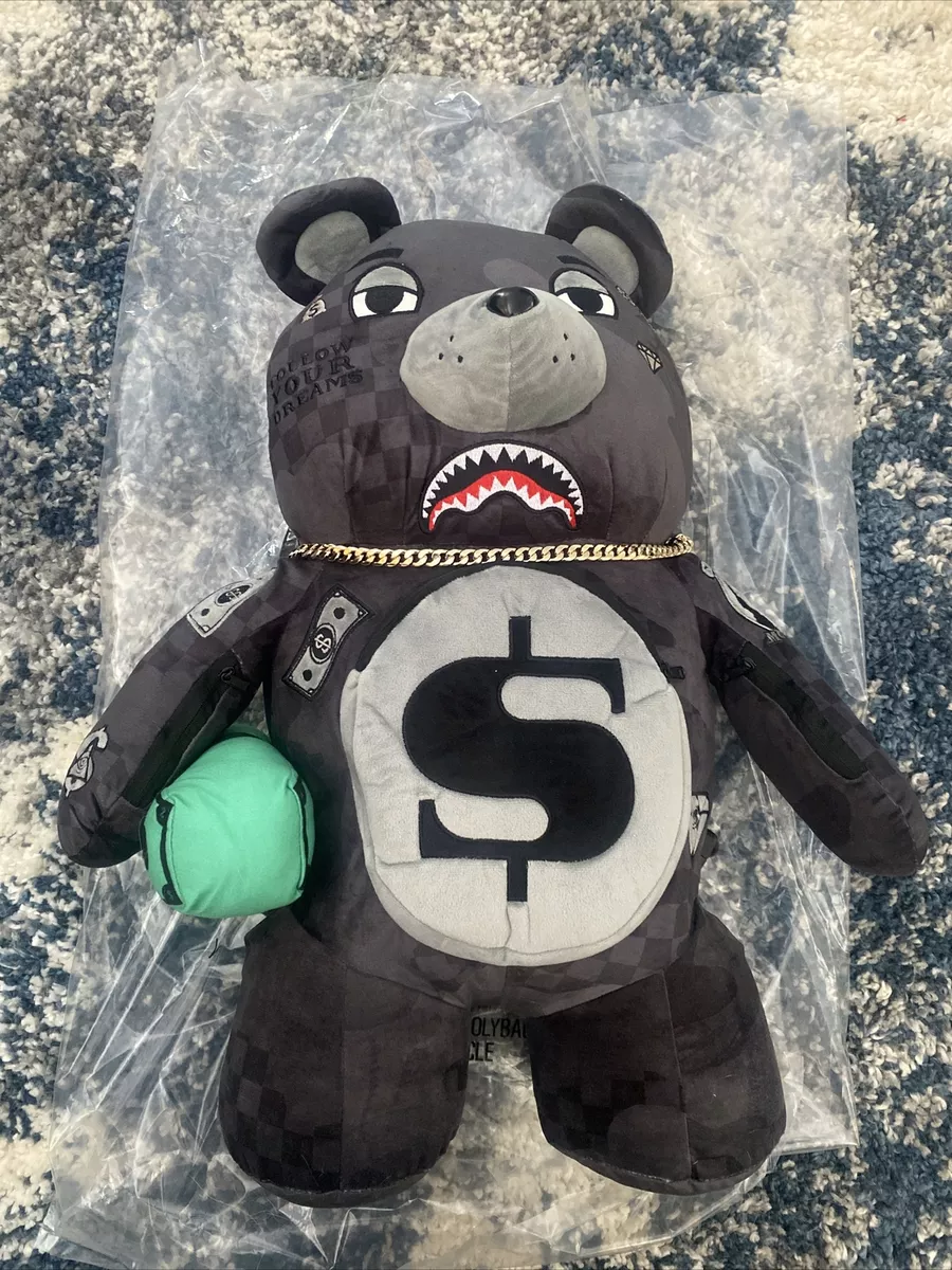 Sprayground 3AM Black Camo Teddy Bear Backpack Limited Edition