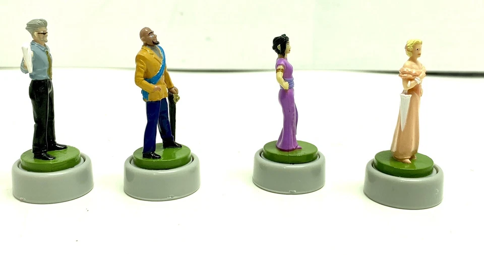 Clue FX Electronic Talking Game Replacement Parts Character Pawns Set Of 4 Pcs - Image 2 of 4