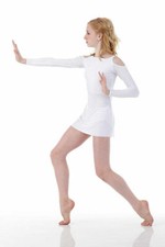 Child Medium Lyrical Dance Dress Ballet Costume Contemporary White