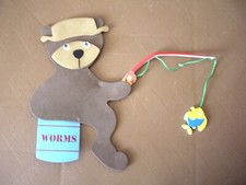 KIDS FOAM FISHING BEAR MAGNET