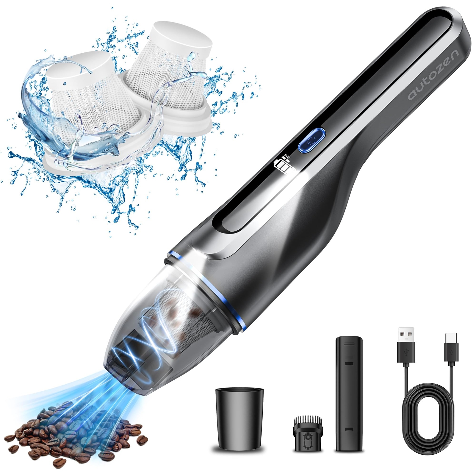 Powerful Cordless Handheld Vacuum with 15000PA Brushless Motor for Cars and More-image