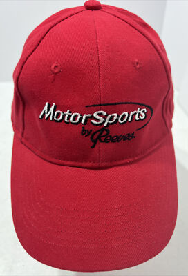 Motor Sports by Reeves RED Adjustable Baseball Cap Anvil Hat - FreeUSAship
