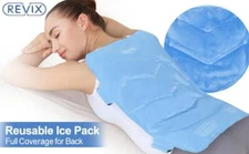 REVIX Full Back Ice Pack Reusable Gel Cold Pack for Joint Muscle with Strap, XXL