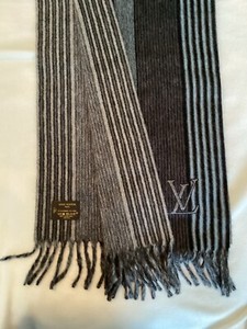 Louis Vuitton Cashmere and Wool Scarf, 60” X 13”