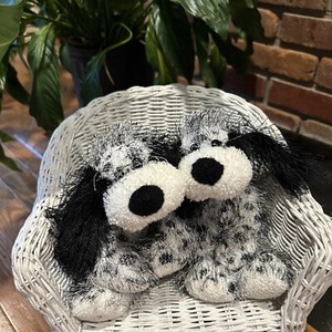one TY Punkies Beanie Plush POLKA-DOT Dalmation Puppy Dog 8” 2002